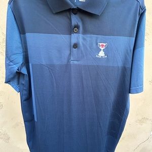 Antigua Blue Polo Shirt Classic Design
